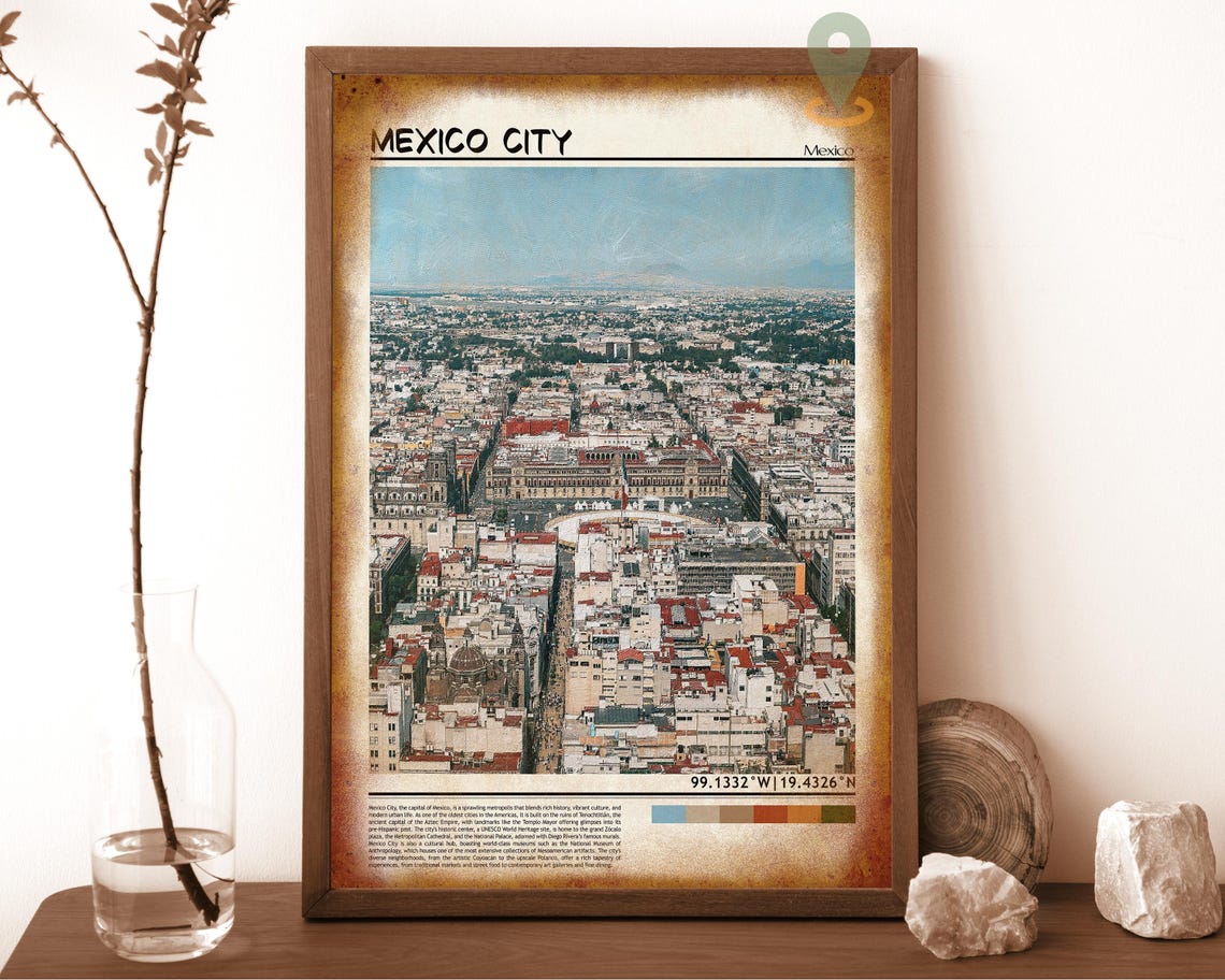 Mexico City Print Mexico City Wall Art Mexico City Poster Mexico City Photo Mexico City Poster Print Mexico City Travel Poster - Image 6