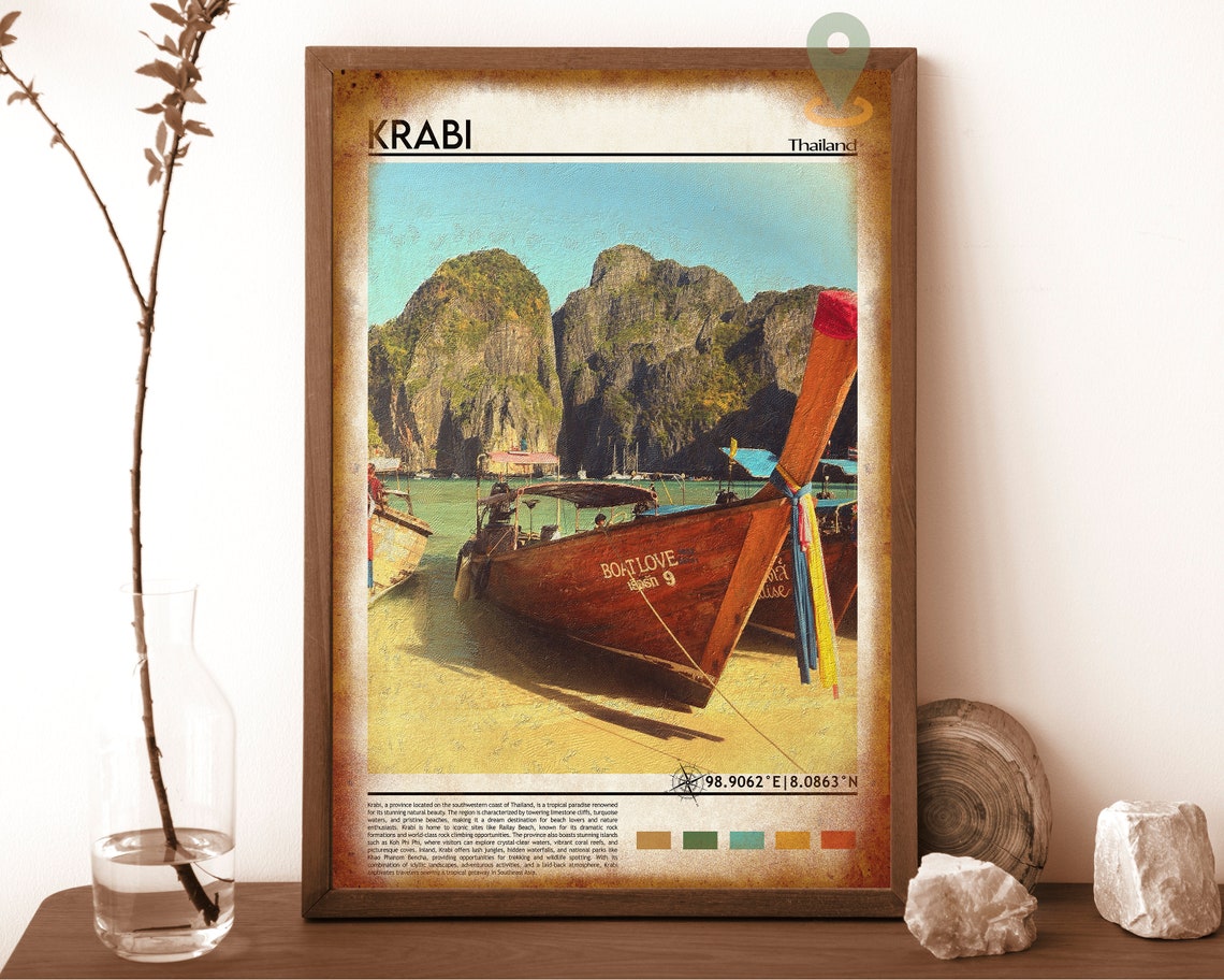 Krabi Print Krabi Poster Krabi Wall Art Krabi Travel Krabi Art Print Krabi Artwork Krabi Photo Krabi Thailand Print Krabi Home Decor - Image 6