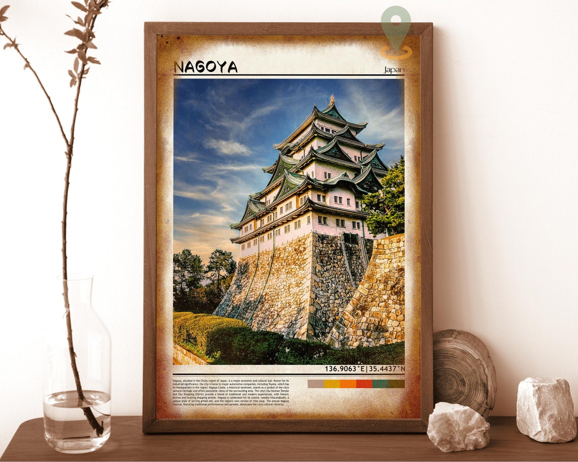 Nagoya Print Nagoya Wall Art Nagoya Poster Nagoya Photo Nagoya Poster Print Nagoya Wall Dcor Nagoya Travel Poster - Image 6