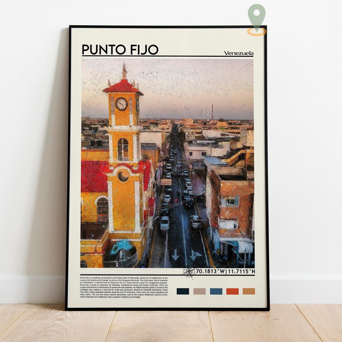 Punto Fijo Print Punto Fijo Poster Punto Fijo Wall Art Punto Fijo Travel Print Punto Fijo Art Print Punto Fijo Artwork Venezuela Print - Image 2