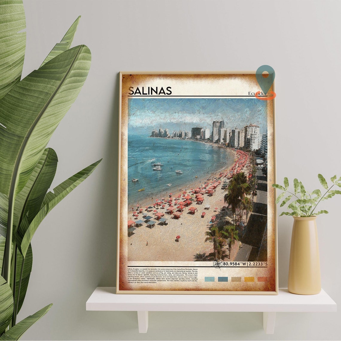 Salinas Print Salinas Wall Art Salinas Poster Salinas Photo Salinas Poster Print Salinas Wall Dcor Salinas Ecuador Poster - Image 5