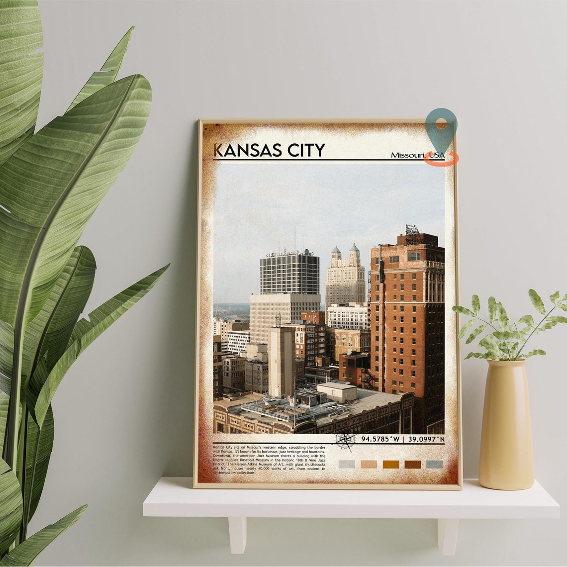 Kansas City Print Kansas City Poster Kansas City Wall Art Kansas City Travel Kansas City Art Print Kansas City Missouri Poster Print - Image 2