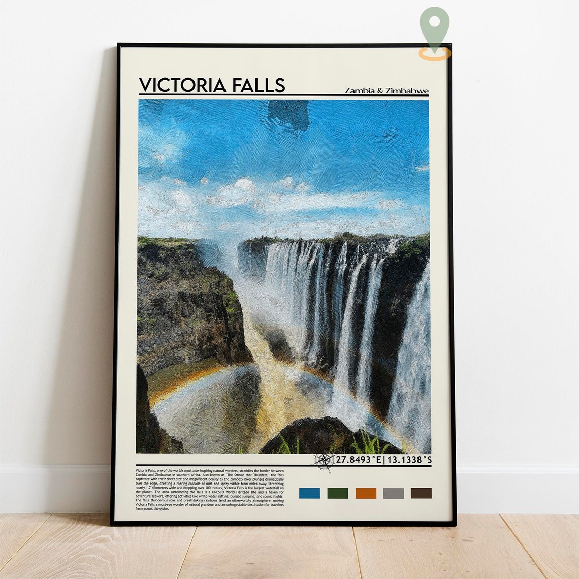 Victoria Falls Print Victoria Falls Poster Victoria Falls Wall Art Victoria Falls Travel Print Victoria Falls Art Print Victoria Falls - Image 2