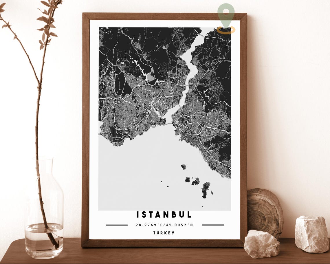 Istanbul Map Istanbul Map Print Istanbul Wall Art Istanbul Travel Poster Istanbul Poster Istanbul Photo Istanbul City Istanbul Turkey - Image 6