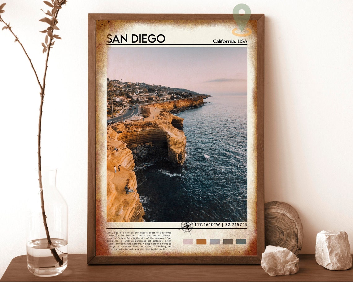 San Diego Print San Diego Art San Diego Poster San Diego Photo San Diego Poster Print San Diego Painting California Travel Poster - Image 6