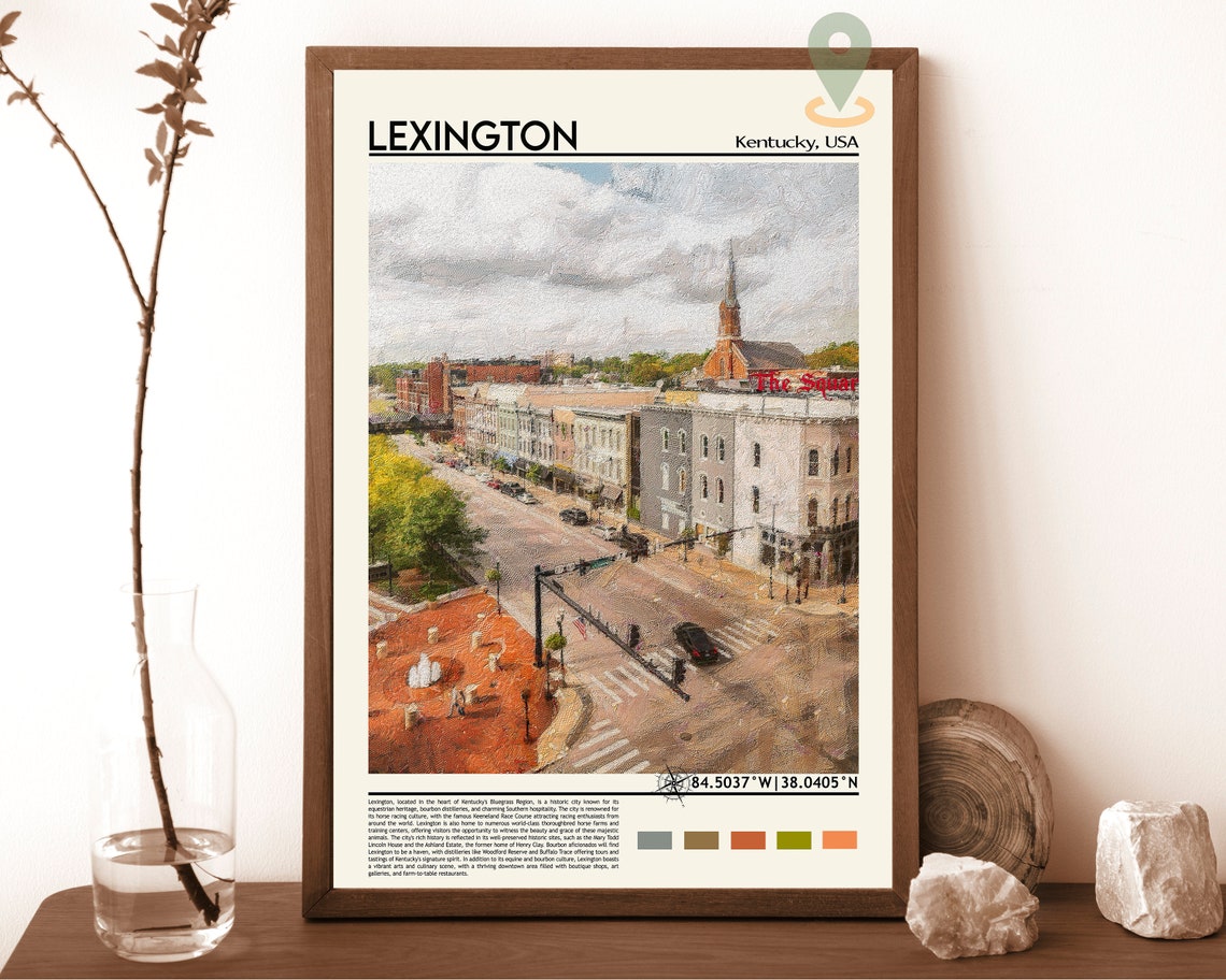 Lexington Print Lexington Poster Lexington Wall Art Lexington Travel Lexington Art Print Lexington Artwork Lexington Photo Kentucky