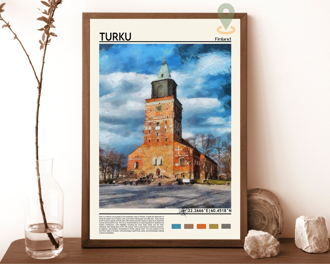 Turku Print Turku Poster Turku Wall Art Turku Travel Print Turku Art Print Turku Artwork Turku Photo Finland Print Turku Painting