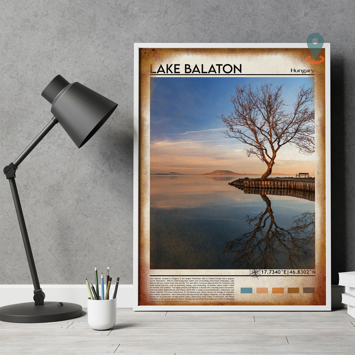 Lake Balaton Print Lake Balaton Poster Lake Balaton Wall Art Lake Balaton Travel Lake Balaton Art Print Lake Balaton Art Hungary Print - Image 4