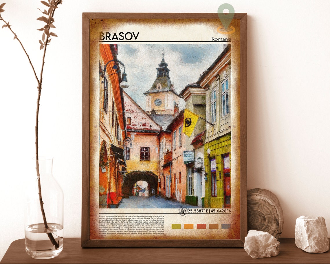 Brasov Travel Print Brasov Poster Brasov Wall Art Brasov Travel Print Brasov Art Print Brasov Artwork Brasov Photo Romania Print - Image 6