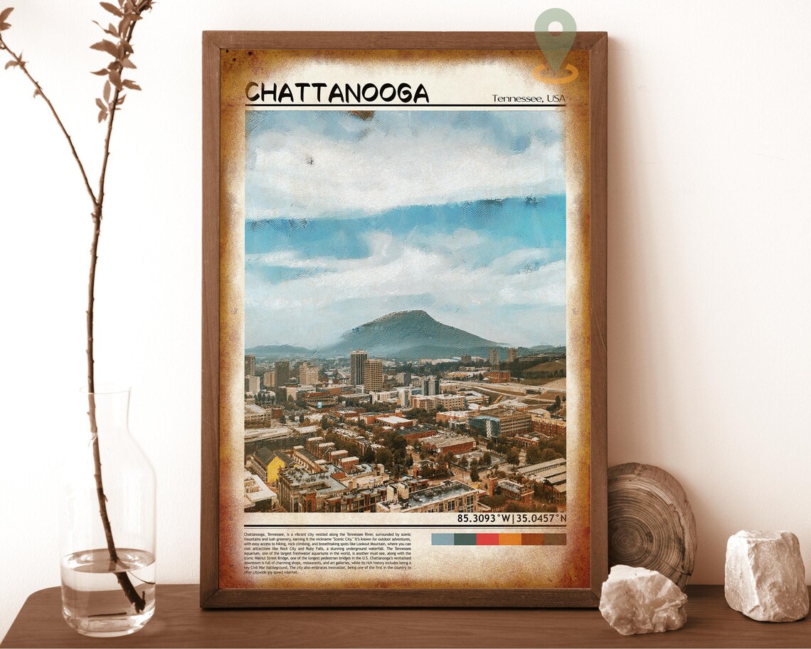 Chattanooga Tennessee Lookout Mountain River City Travel Poster - Image 6