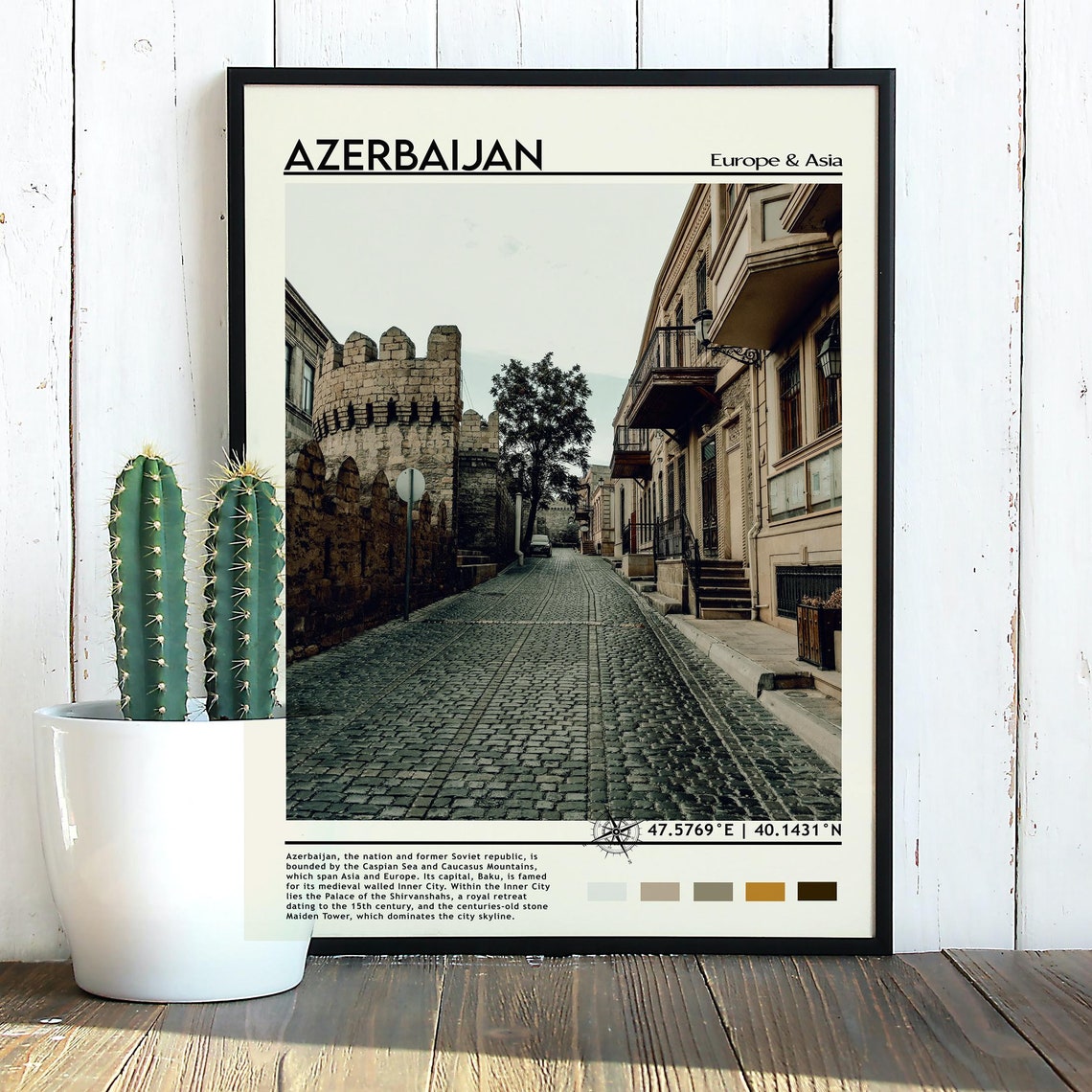 Azerbaijan Print Vintage Poster Azerbaijan Art Azerbaijan Poster Azerbaijan Photo Azerbaijan Poster Print Azerbaijan Wall Decor Baku - Image 5