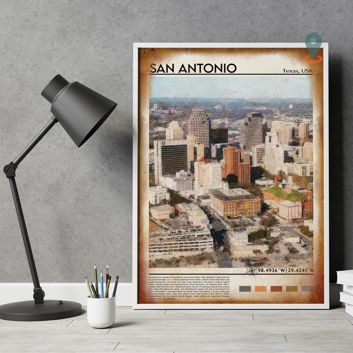 San Antonio Print San Antonio Art San Antonio Poster San Antonio Photo San Antonio Poster Print San Antonio Painting Texas Poster - Image 2