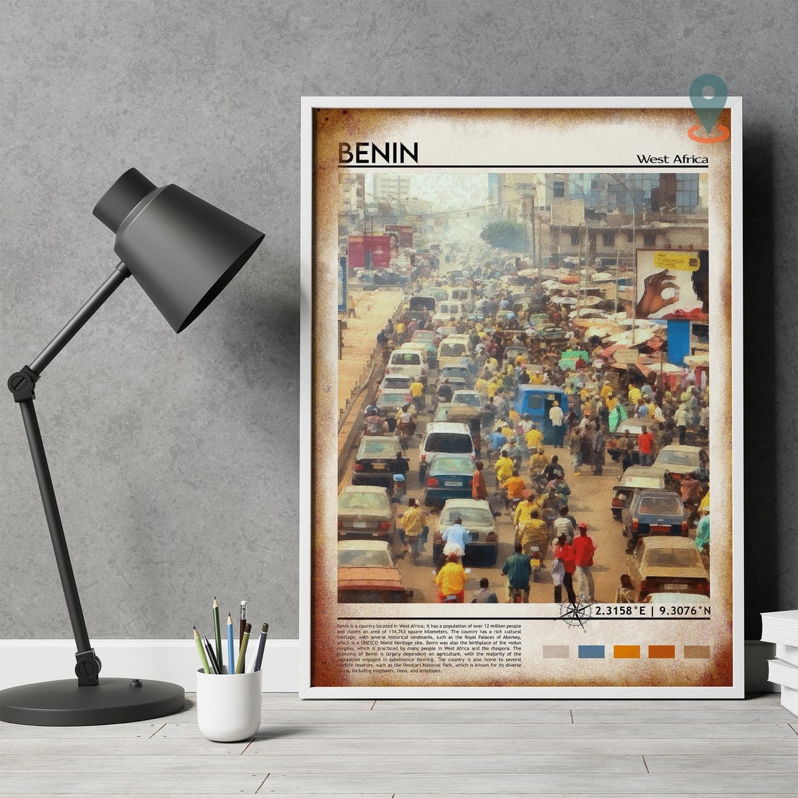 Benin Print Benin Poster Benin Wall Art Benin Travel Benin Art Print Benin Artwork Benin Photo Benin Porto Novo A Print - Image 5