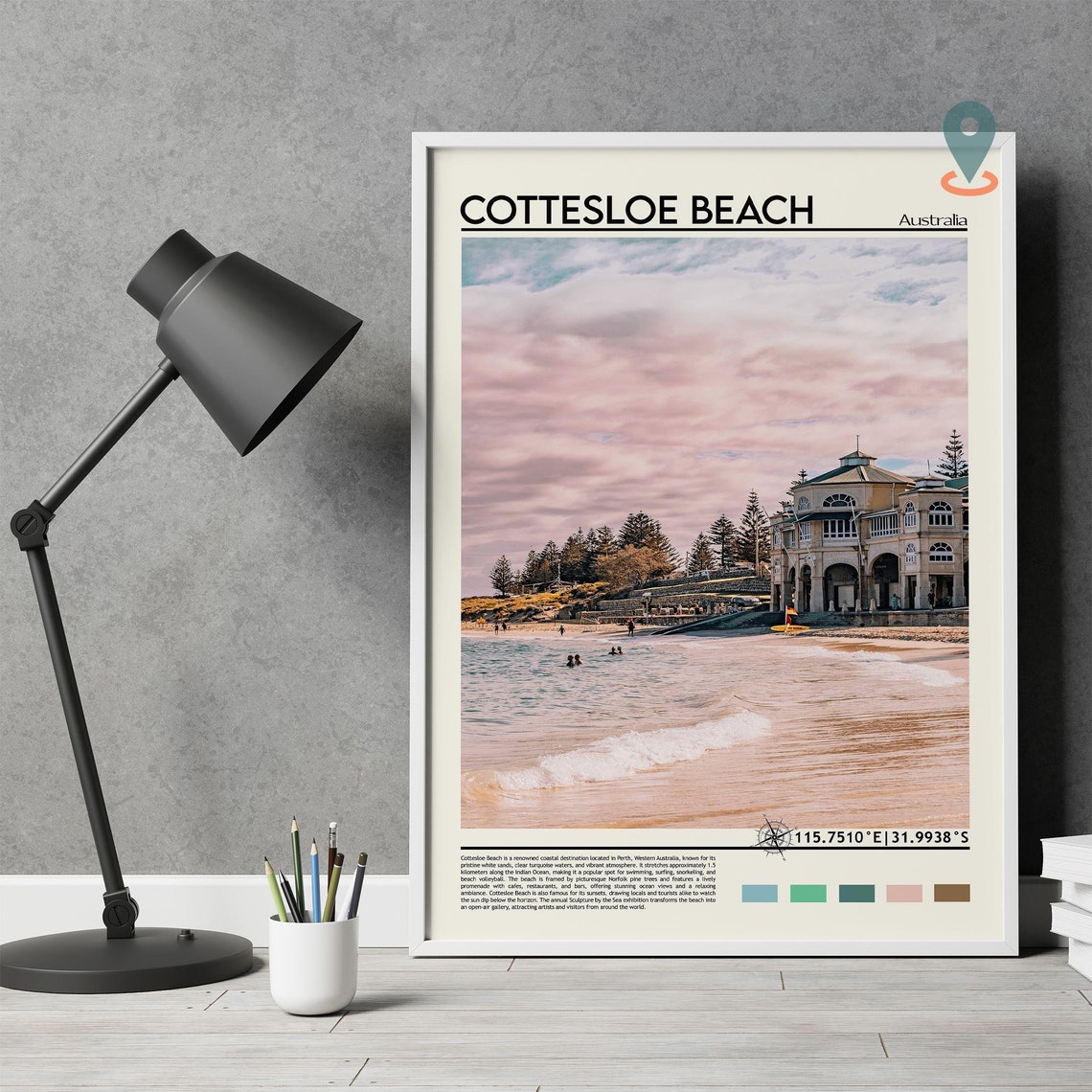 Cottesloe Beach Australia Iconic Beach Pavilion Sunset Poster - Image 5
