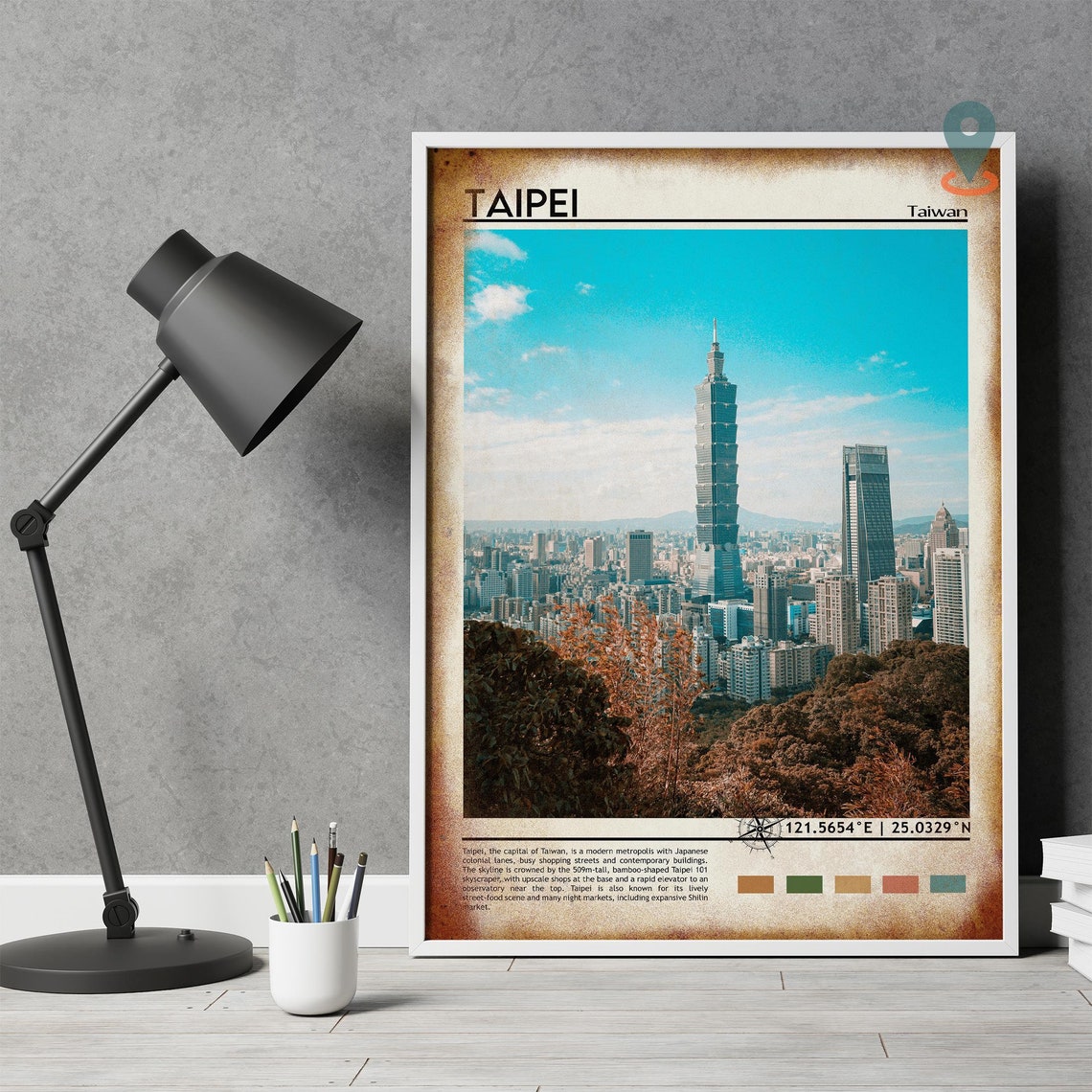 Taipei Print Taipei Art Taipei Photo Taipei Poster Print Taipei Painting Taiwan Poster Taipei Artwork Taipei Gift Taipei City - Image 4