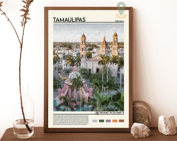 Tamaulipas Print Tamaulipas Poster Tamaulipas Wall Art Tamaulipas Travel Print Tamaulipas Art Print Tamaulipas Artwork Mexico Print