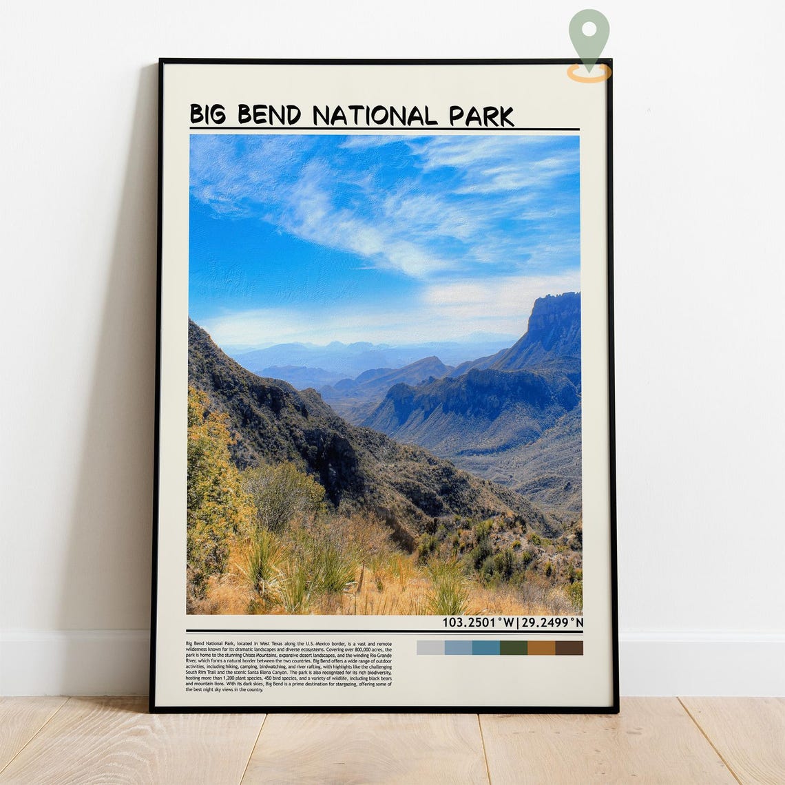 Big Bend National Park Texas Rugged Desert Canyon Travel Poster - Image 4
