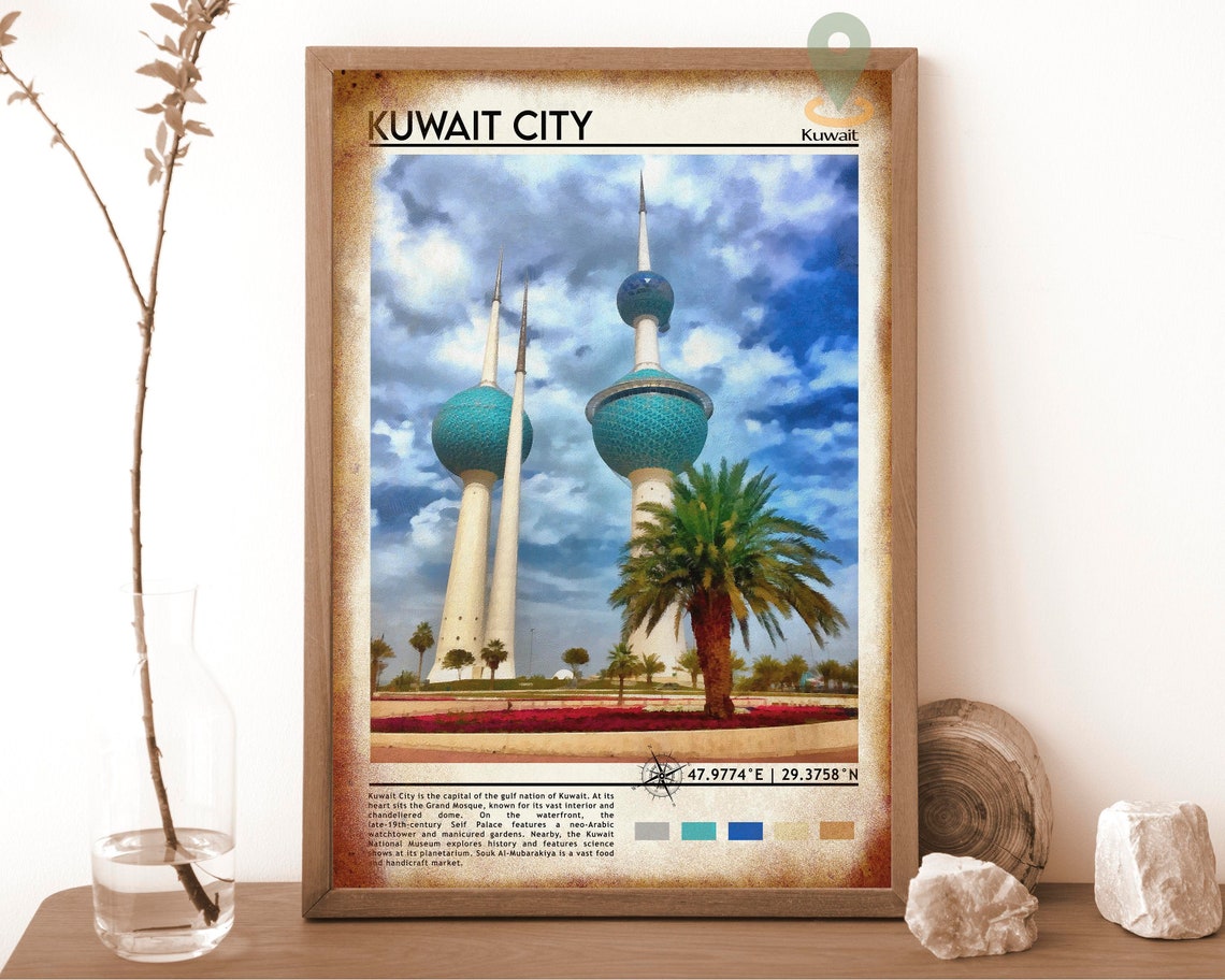 Kuwait City Print Kuwait City Art Kuwait City Poster Kuwait City Photo Kuwait City Poster Print Kuwait City Painting Kuwait Poster - Image 6