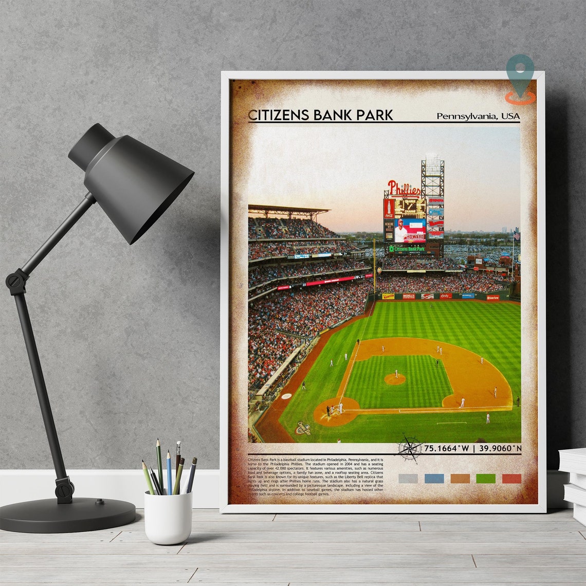 Citizen Bank Park Print Citizen Bank Park Poster Citizen Bank Park Wall Art Citizen Bank Park Travel Citizen Bank Park Art Print - Image 4