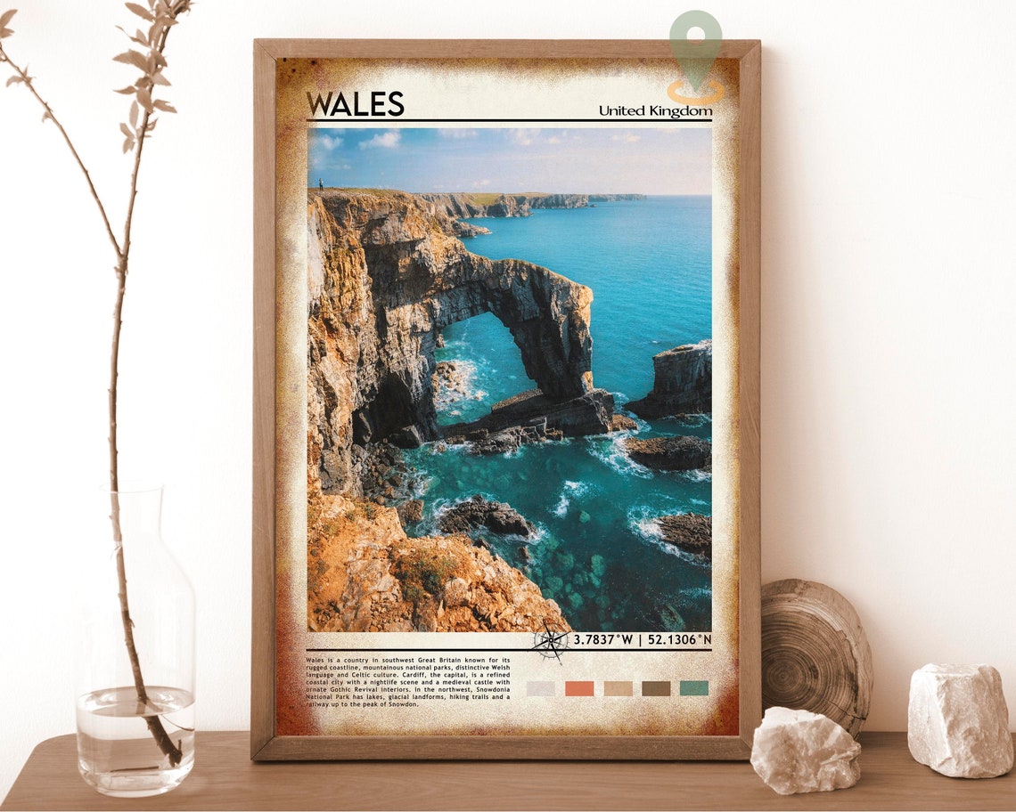 Wales Print Wales Art Wales Poster Wales Photo Wales Poster Print Wales Painting United Kingdom Poster Vintage Poster Wales Art Work - Image 6