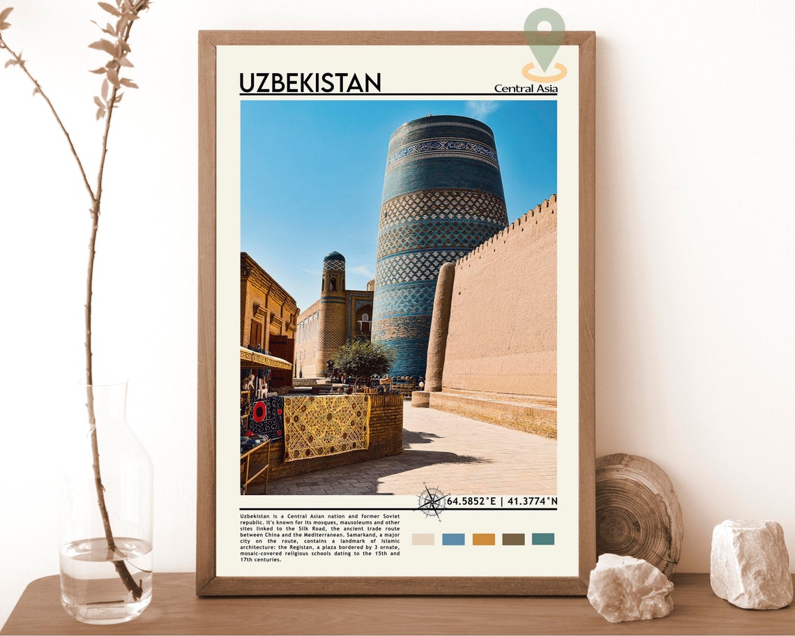 Uzbekistan Print Uzbekistan Art Uzbekistan Poster Uzbekistan Photo Uzbekistan Poster Print Uzbekistan Painting Tashkent Poster