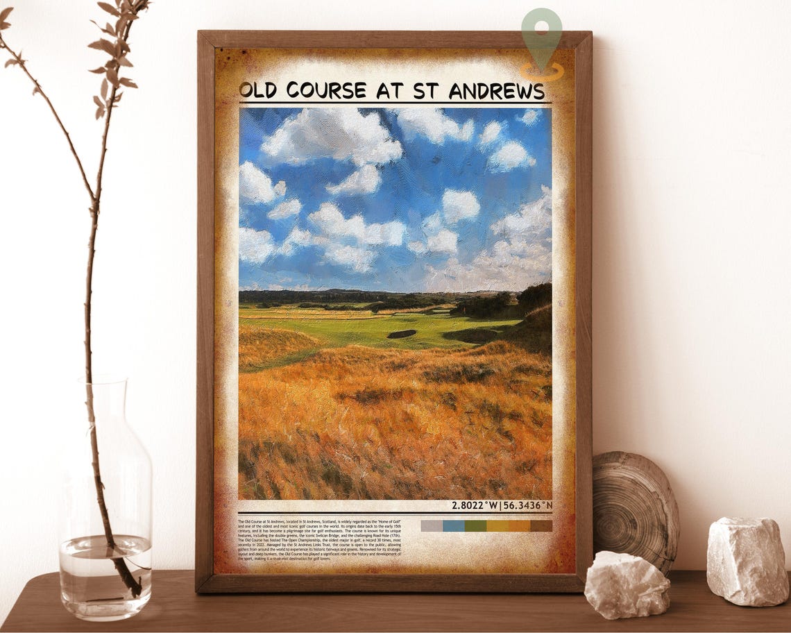 Old Course At St Andrews Scotland Home Of Golf Links Coordinate Poster - Image 6