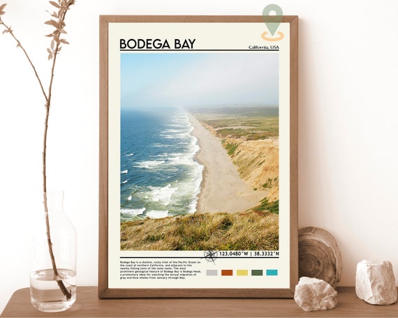 Bodega Bay Print Vintage Poster Bodega Bay Wall Art Bodega Bay Poster Bodega Bay Photo Bodega Bay Poster Print Bodega Bay Wall Dcor
