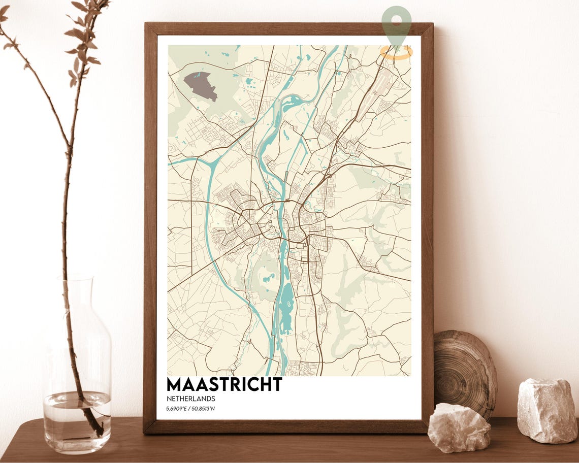 Maastricht Netherlands Midnight Neon City Street Map Art Poster - Image 6