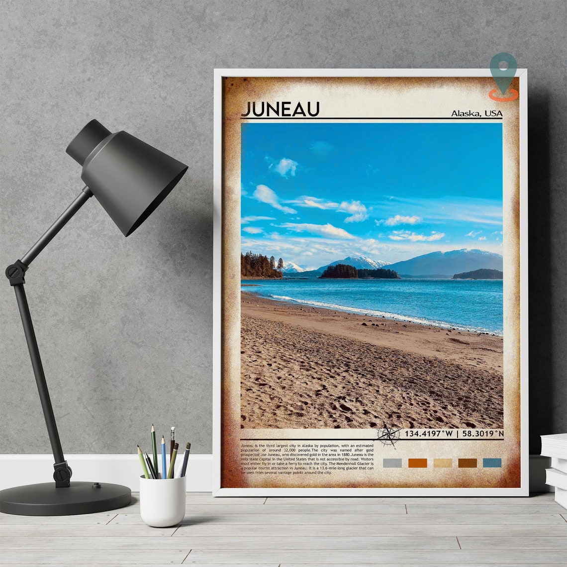 Juneau Print Juneau Art Juneau Photo Juneau Poster Print Juneau Painting Alaska Poster Juneau Art Work Juneau Gift Juneau City - Image 4