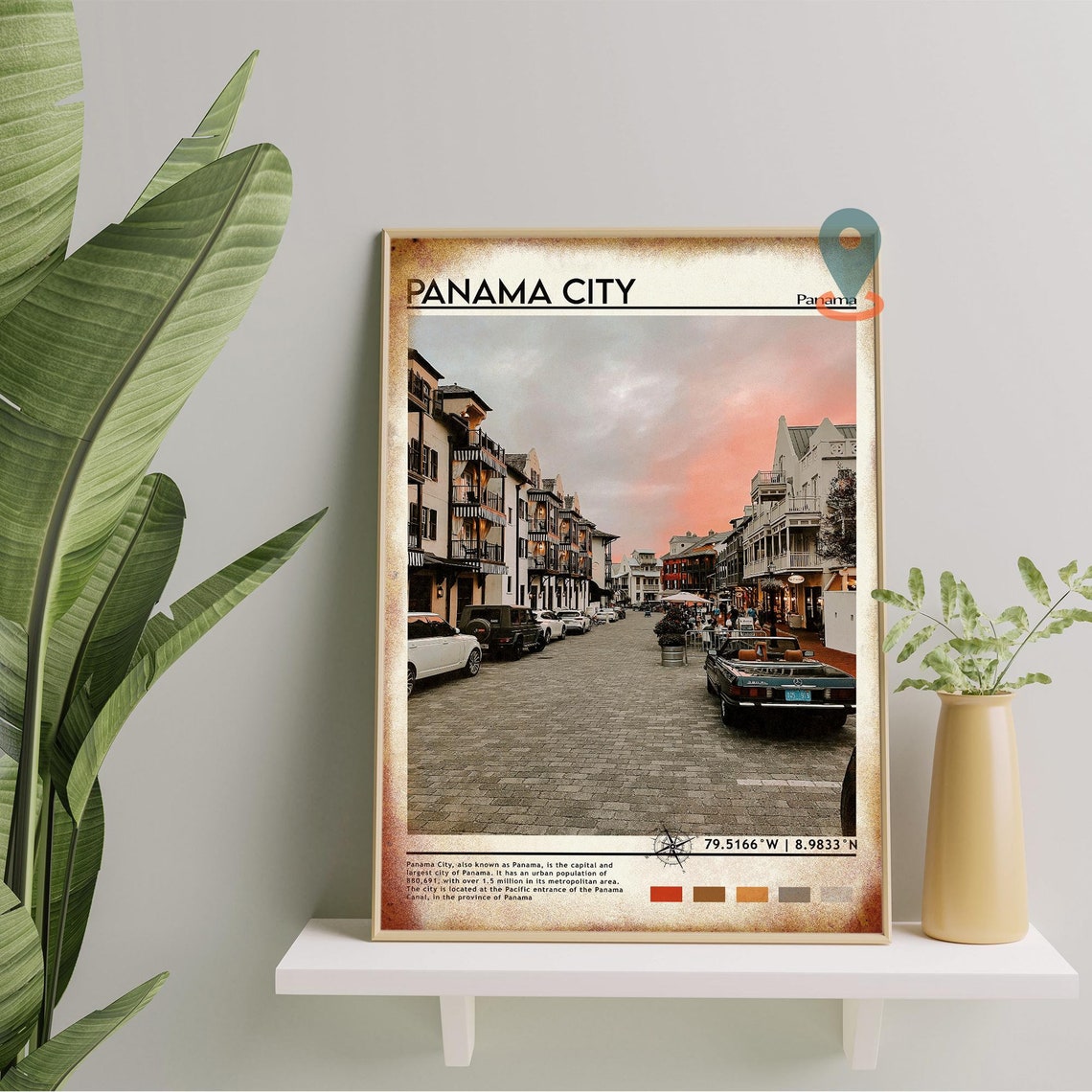 Panama City Print Vintage Poster Panama City Art Panama City Poster Panama City Photo Panama City Poster Print Travel Gift - Image 2