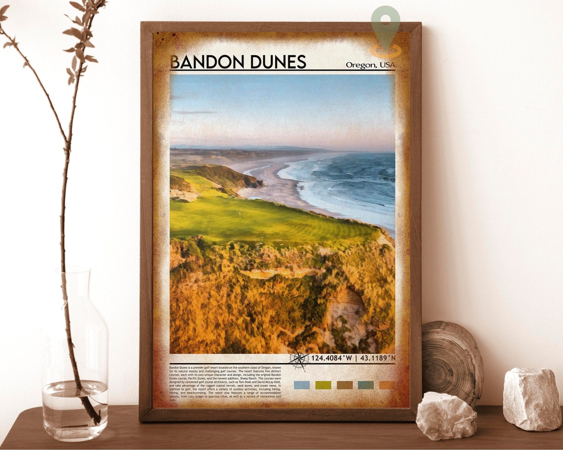 Bandon Dunes Golf Resort Oregon Dramatic Cliffs Ocean Poster - Image 6