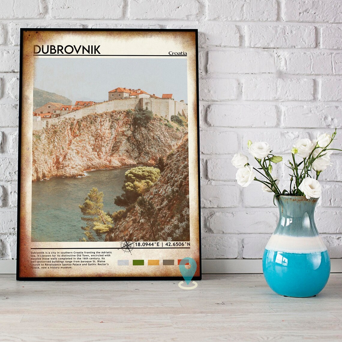 Dubrovnik Print Vintage Poster Dubrovnik Art Dubrovnik Poster Dubrovnik Photo Dubrovnik Poster Print Croatia Poster Travel Gift - Image 4