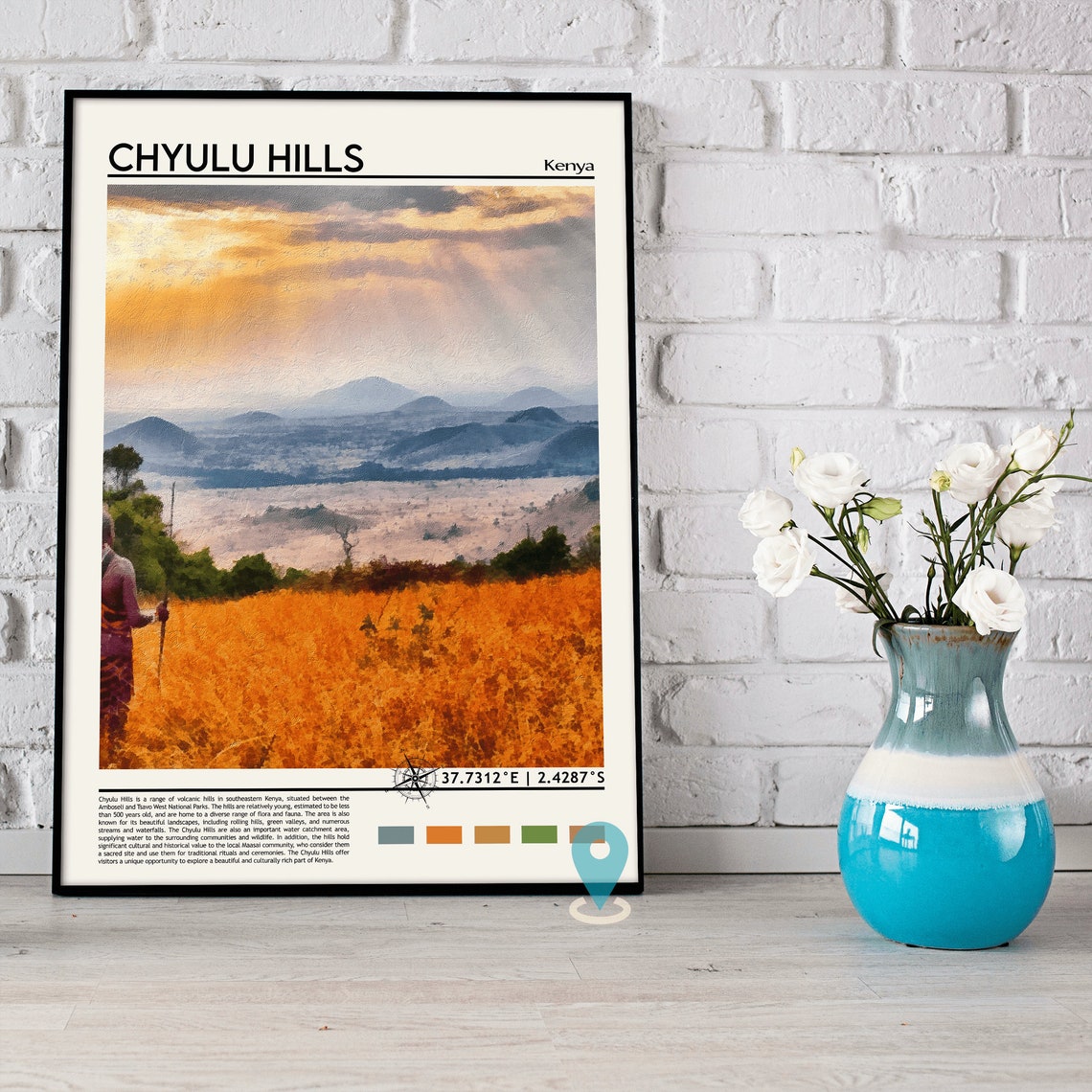 Chyulu Hills Print Chyulu Hills Poster Chyulu Hills Wall Art Chyulu Hills Travel Print Chyulu Hills Art Print Chyulu Hills Artwork - Image 3