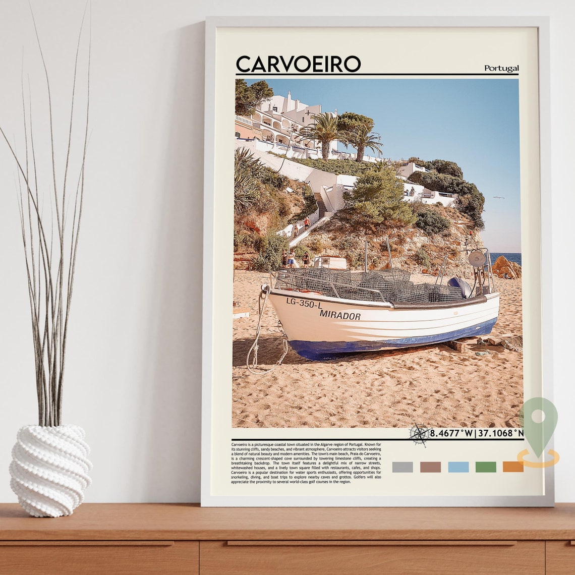 Carvoeiro Print Carvoeiro Poster Carvoeiro Wall Art Carvoeiro Travel Carvoeiro Art Print Carvoeiro Artwork Algarve Poster Print - Image 5