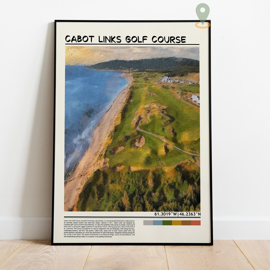 Cabot Links Golf Course Aerial Coastal Ocean Sports Poster Art - Image 4