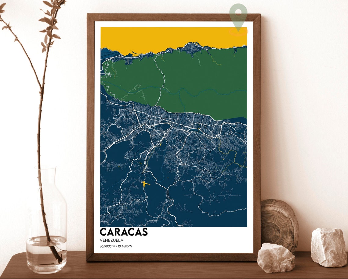 Caracas Map Caracas Map Print Caracas Personalized Map Caracas Wall Art Caracas Travel Poster Caracas Poster Caracas Venezuela Poster