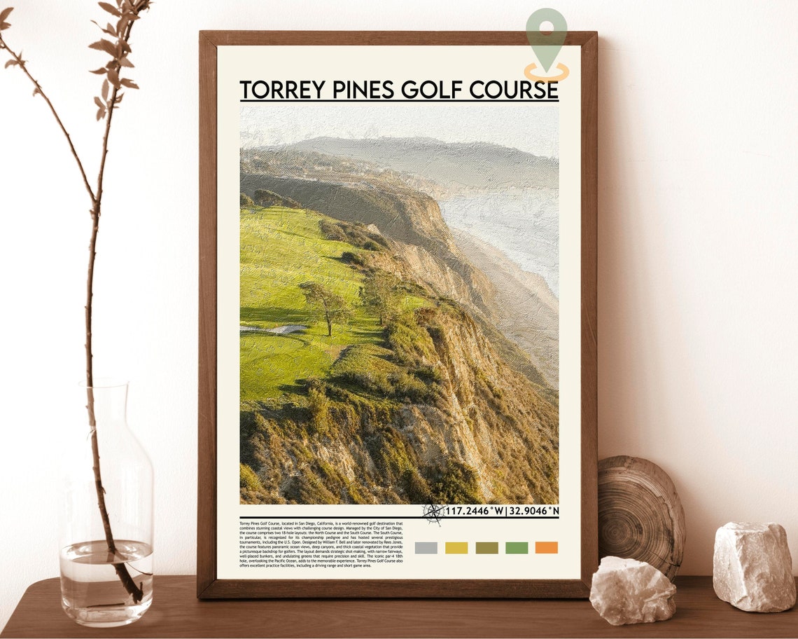 Torrey Pines Golf Course Coastal Cliffs San Diego California Poster