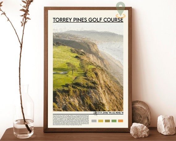 Torrey Pines Golf Club Us Open Golf Wall Art Print Torrey Pines Print Torrey Pines Poster Torrey Pines Wall Art Torrey Pines Poster