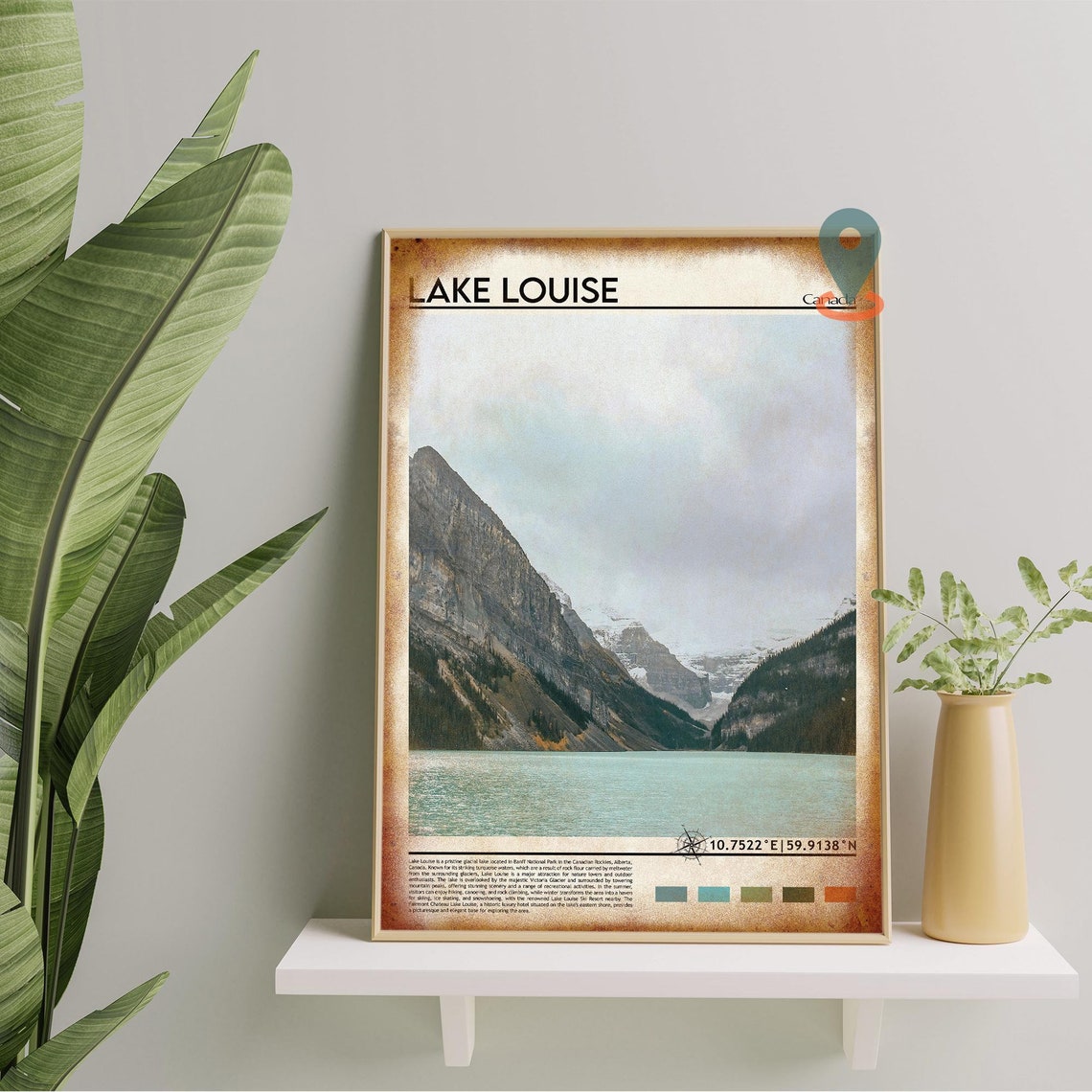 Lake Louise Canada Turquoise Glacial Lake Mountain Peaks Poster - Image 5