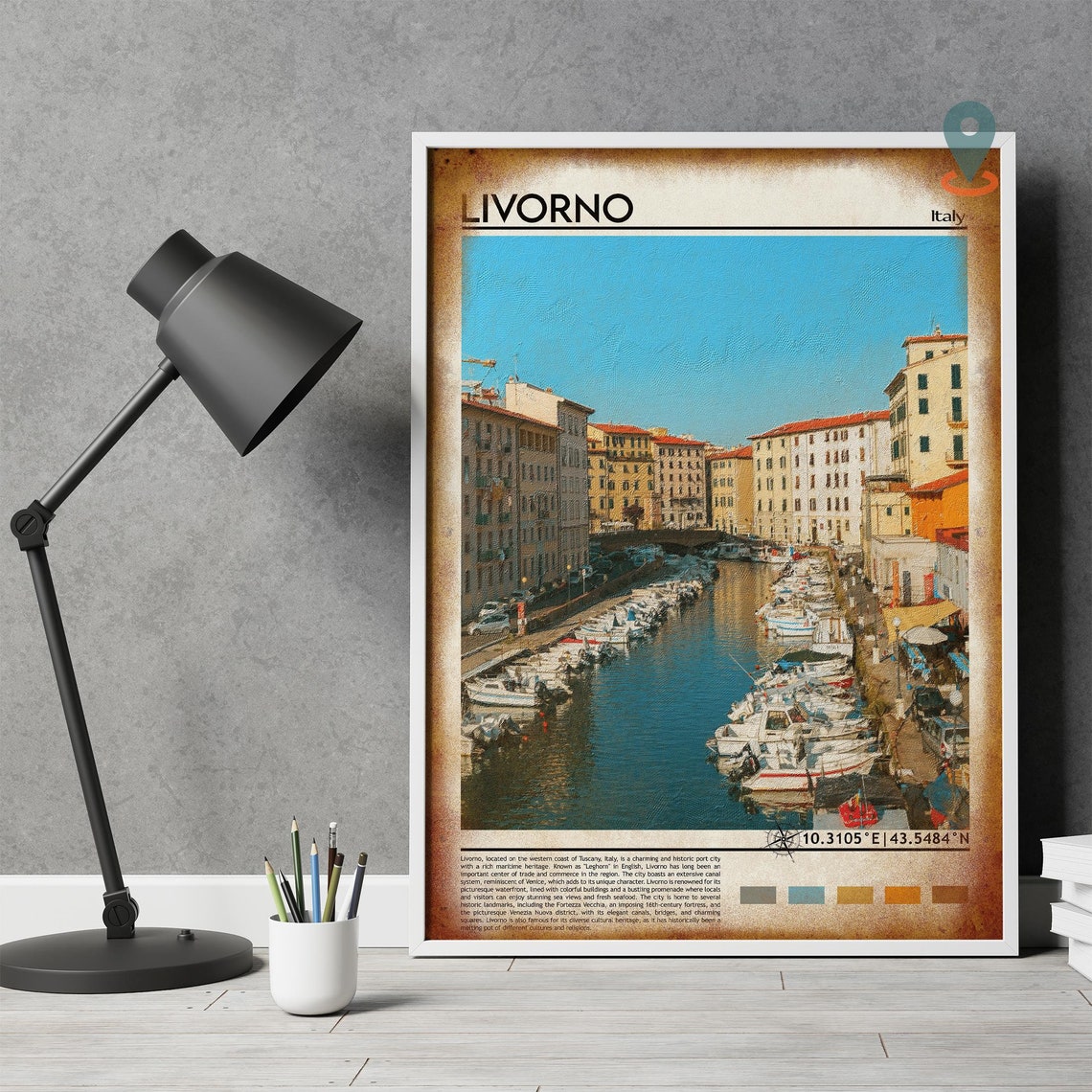 Livorno Print Livorno Wall Art Livorno Poster Livorno Photo Livorno Poster Print Livorno Wall Decor Italy Poster Livorno City Italy - Image 4