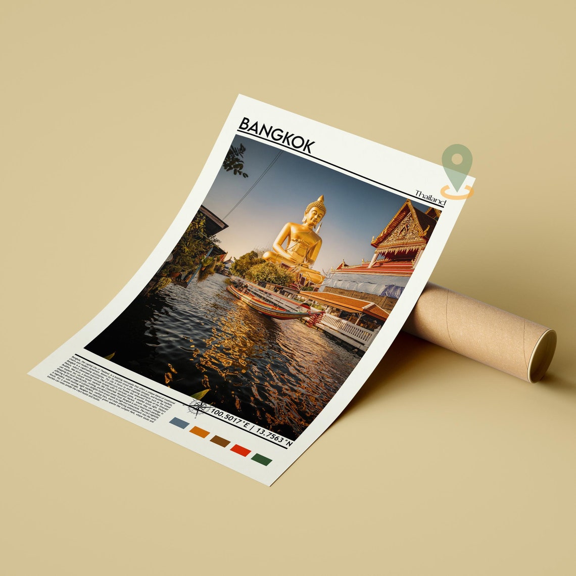 Bangkok Print Vintage Poster Bangkok Art Bangkok Poster Bangkok Photo Bangkok Poster Print Bangkok Wall Decor Thailand Poster - Image 5