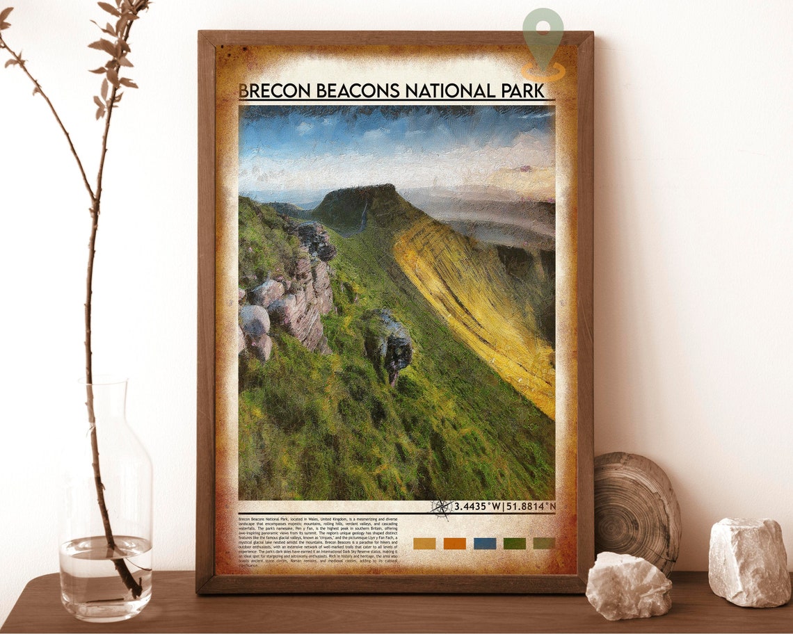 Brecon Beacons National Park Wales Mountain Landscape Poster - Image 6