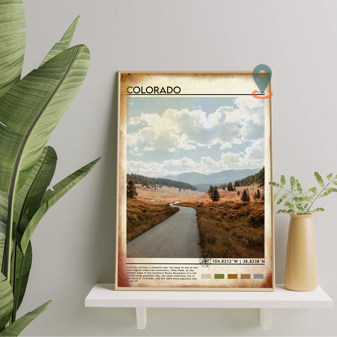 Colorado USA Rocky Mountain Road Scenic Drive Landscape Poster - Image 2