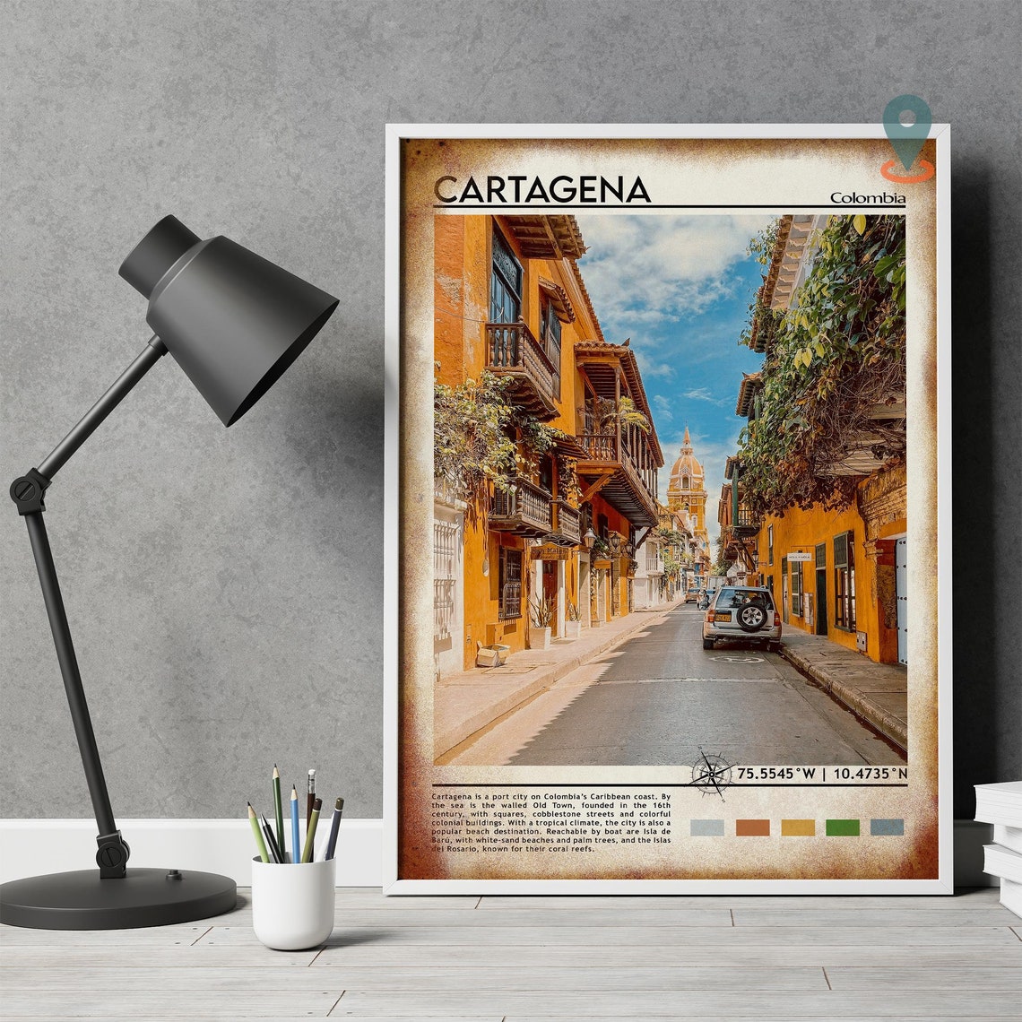 Cartagena Print Cartagena Art Cartagena Poster Cartagena Photo Cartagena Poster Print Cartagena Painting Colombia Poster Vintage Art - Image 4