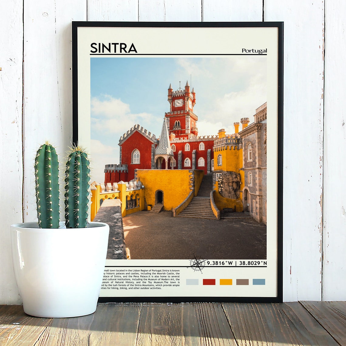 Sintra Portugal Pena Palace Fairytale Castle Travel Art Print - Image 2