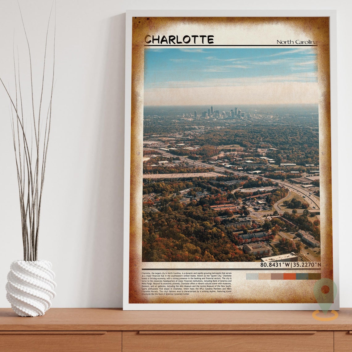 Charlotte Print Charlotte Wall Art Charlotte Poster Charlotte Photo Charlotte Poster Print Charlotte City Charlotte North Carolina - Image 3