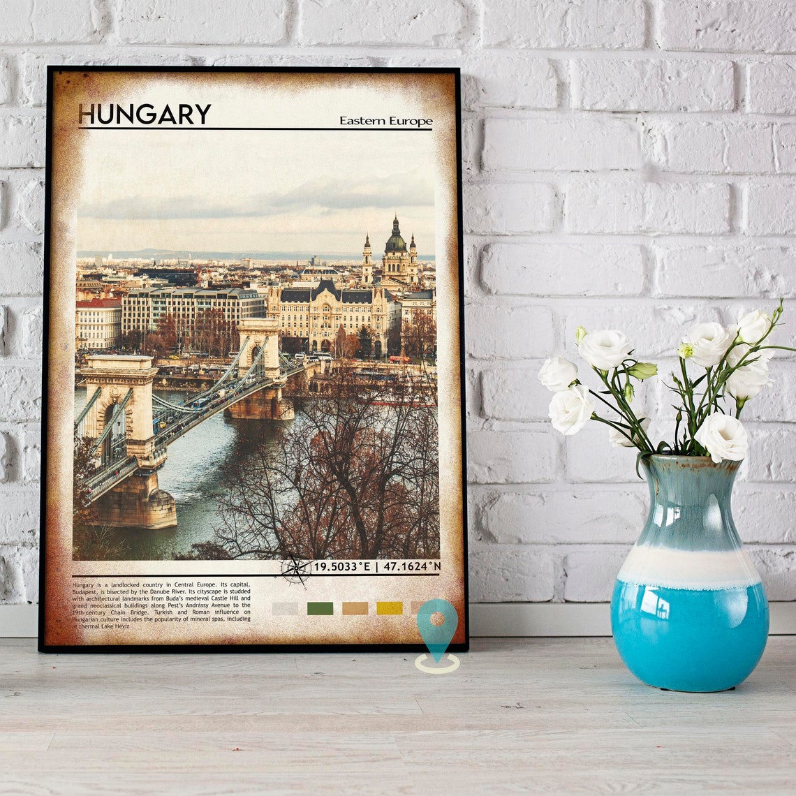Hungary Print Hungary Photo Hungary Poster Hungary Painting Hungary Artwork Hungary City Budapest Travel Poster Hungary Wall Art - Image 5