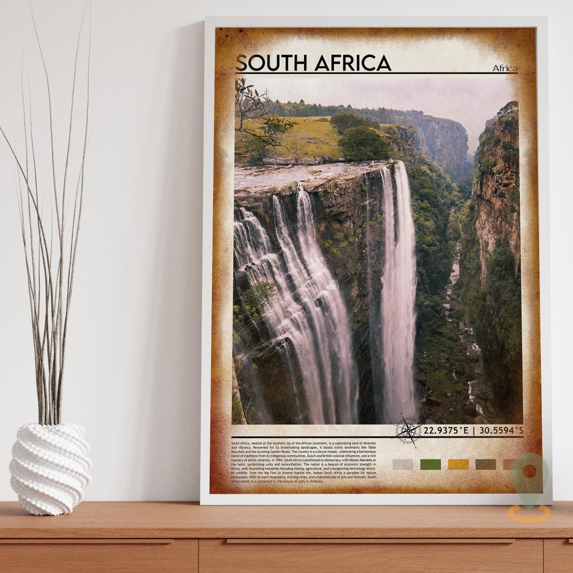 South Africa Print South Africa Poster South Africa Wall Art South Africa Travel South Africa Art Print South Africa Artwork Jozi Art - Image 3