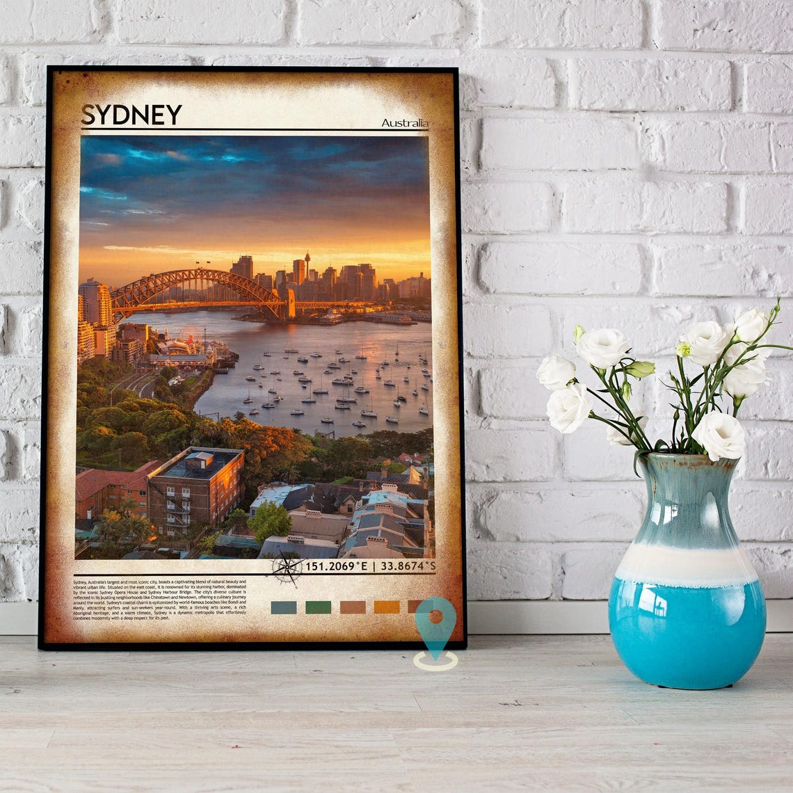 Sydney Print Sydney Poster Sydney Wall Art Sydney Travel Sydney Art Print Sydney Artwork Sydney City Photo Sydney Australia Print - Image 2