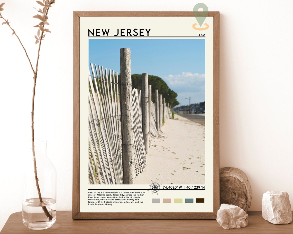 New Jersey Travel Poster New Jersey Print New Jersey Wall Art New Jersey Vintage Poster New Jersey Photo New Jersey Poster Print